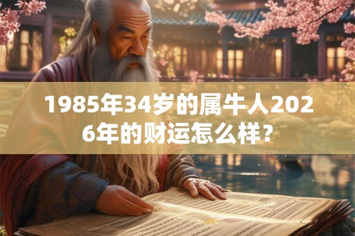 1985年34岁的属牛人2026年的财运怎么样？