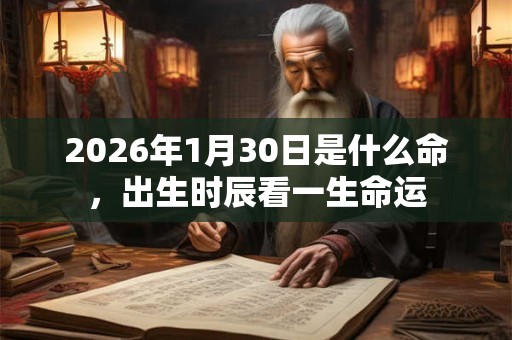 2026年1月30日是什么命,出生时辰看一生命运 2026年1月30日是什么命,出生时辰看一生命运