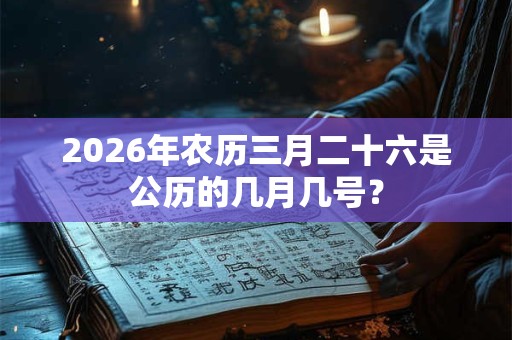 2026年农历三月二十六是公历的几月几号? 2026年农历三月二十六是公历的几月几号?