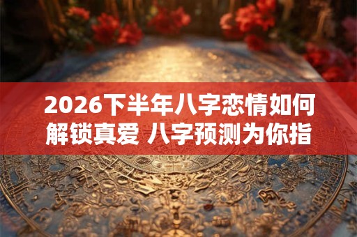 2026下半年八字恋情如何解锁真爱 八字预测为你指引! 2026下半年八字恋情如何解锁真爱 八字预测为你指引!