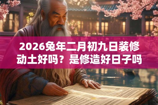 2026兔年二月初九日装修动土好吗?是修造好日子吗 2026兔年二月初九日装修动土好吗?是修造好日子吗