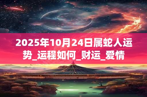 2026年10月24日属蛇人运势_运程如何_财运_爱情