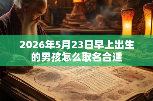 2026年5月23日早上出生的男孩怎么取名合适