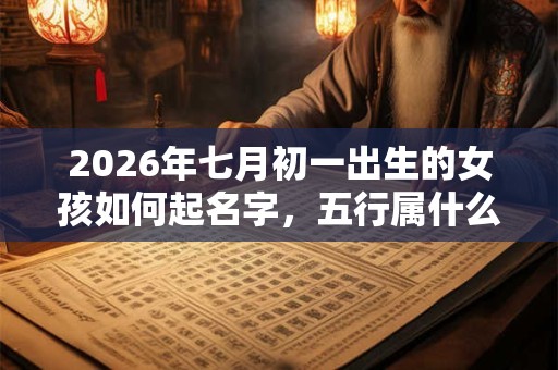 2026年七月初一出生的女孩如何起名字，五行属什么
