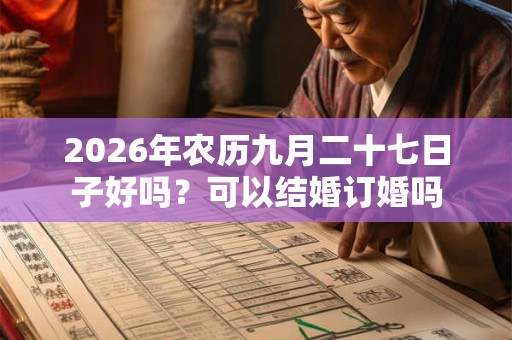 2026年农历九月二十七日子好吗？可以结婚订婚吗