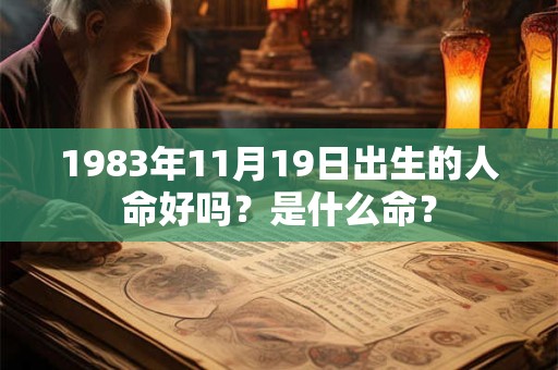1983年11月19日出生的人命好吗?是什么命? 1983年11月19日出生的人命好吗?是什么命?