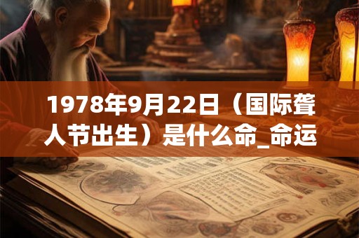 1978年9月22日(国际聋人节出生)是什么命_命运如何 1978年9月22日(国际聋人节出生)是什么命_命运如何