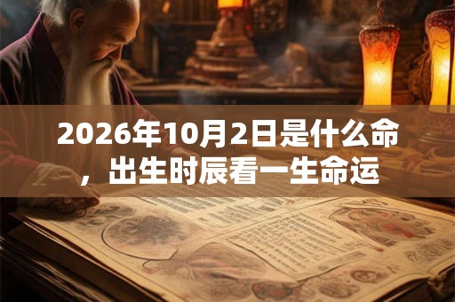 2026年10月2日是什么命,出生时辰看一生命运 2026年10月2日是什么命,出生时辰看一生命运