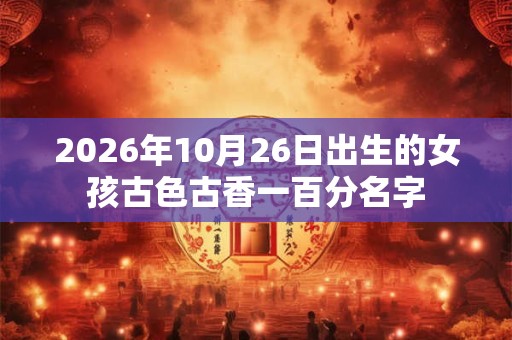 2026年10月26日出生的女孩古色古香一百分名字 2026年10月26日出生的女孩古色古香一百分名字