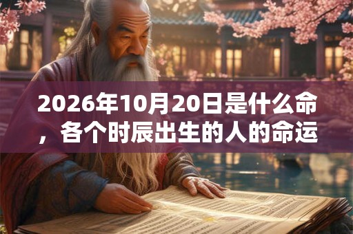 2026年10月20日是什么命,各个时辰出生的人的命运 2026年10月20日是什么命,各个时辰出生的人的命运