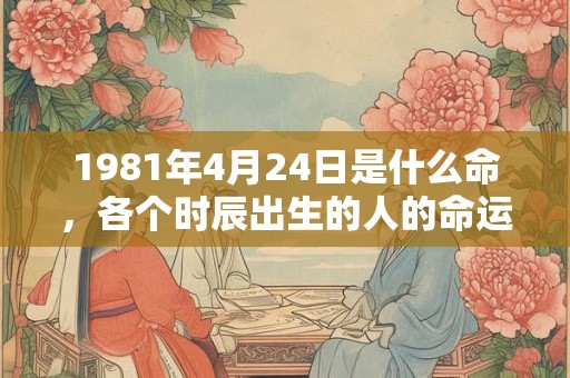 1981年4月24日是什么命，各个时辰出生的人的命运