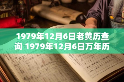 1979年12月6日老黄历查询 1979年12月6日万年历黄道吉日