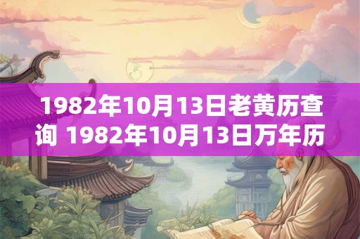 1982年10月13日老黄历查询 1982年10月13日万年历黄道吉日 1982年10月13日老黄历查询 1982年10月13日万年历黄道吉日