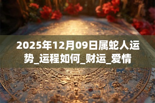 2025年12月09日属蛇人运势_运程如何_财运_爱情 2025年12月09日属蛇人运势_运程如何_财运_爱情