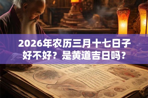 2026年农历三月十七日子好不好？是黄道吉日吗？