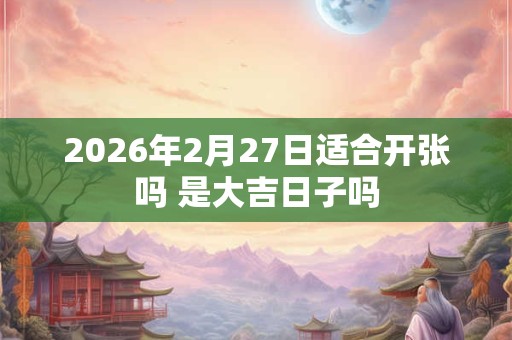 2026年2月27日适合开张吗 是大吉日子吗 2026年2月27日适合开张吗 是大吉日子吗