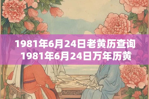 1981年6月24日老黄历查询 1981年6月24日万年历黄道吉日