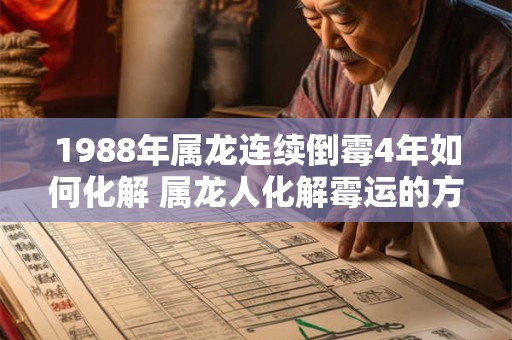 1988年属龙连续倒霉4年如何化解 属龙人化解霉运的方法 1988年属龙连续倒霉4年如何化解 属龙人化解霉运的方法