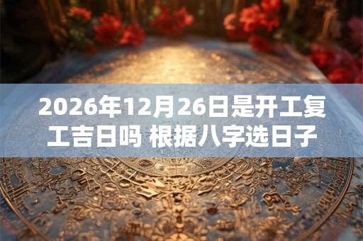 2026年12月26日是开工复工吉日吗 根据八字选日子