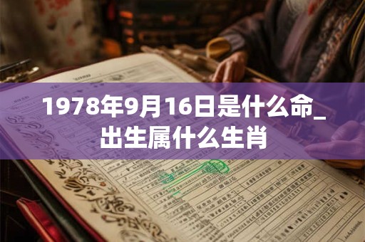 1978年9月16日是什么命_出生属什么生肖 1978年9月16日是什么命_出生属什么生肖