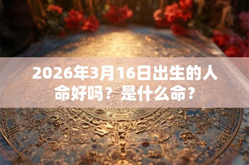 2026年3月16日出生的人命好吗？是什么命？