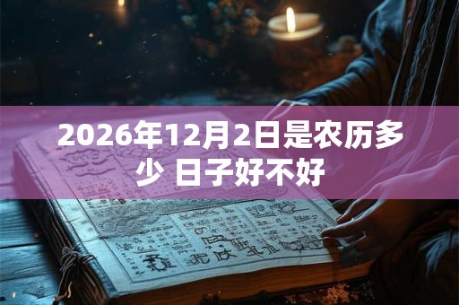 2026年12月2日是农历多少 日子好不好 2026年12月2日是农历多少 日子好不好