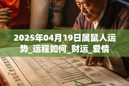 2025年04月19日属鼠人运势_运程如何_财运_爱情 2025年04月19日属鼠人运势_运程如何_财运_爱情