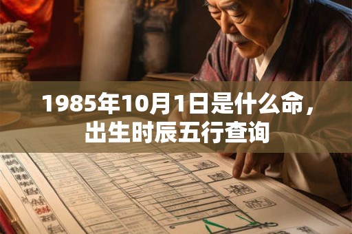 1985年10月1日是什么命，出生时辰五行查询