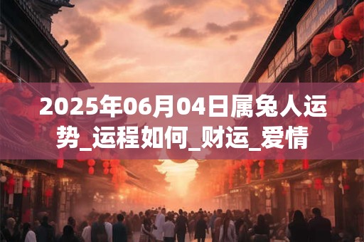 2025年06月04日属兔人运势_运程如何_财运_爱情 2025年06月04日属兔人运势_运程如何_财运_爱情