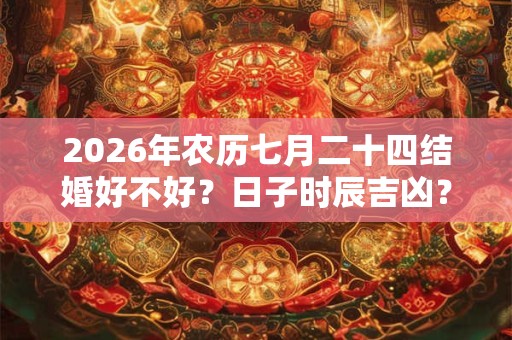 2026年农历七月二十四结婚好不好？日子时辰吉凶？