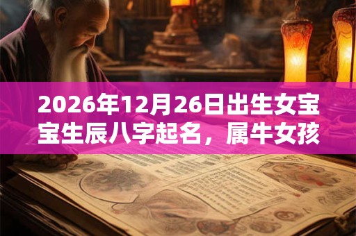 2026年12月26日出生女宝宝生辰八字起名,属牛女孩最吉利的名字 2026年12月26日出生女宝宝生辰八字起名,属牛女孩最吉利的名字