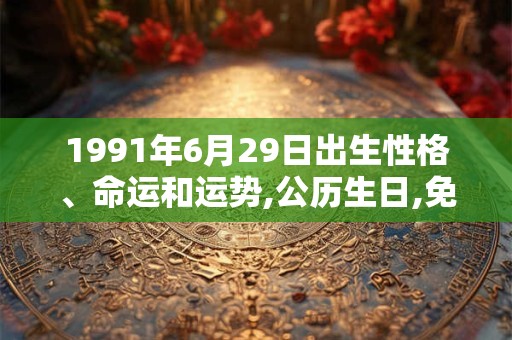 1991年6月29日出生性格、命运和运势,公历生日,免费算命