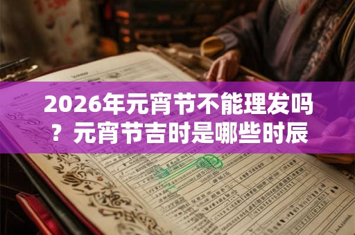 2026年元宵节不能理发吗?元宵节吉时是哪些时辰 2026年元宵节不能理发吗?元宵节吉时是哪些时辰