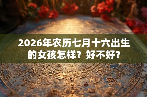 2026年农历七月十六出生的女孩怎样？好不好？