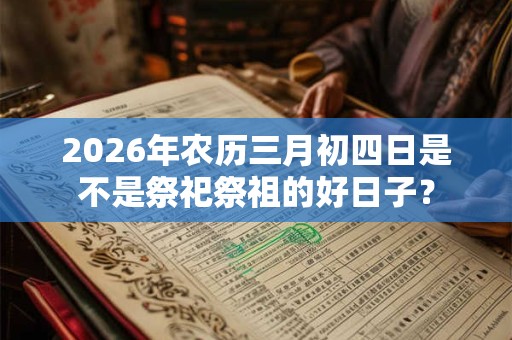 2026年农历三月初四日是不是祭祀祭祖的好日子？