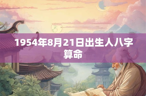 1954年8月21日出生人八字算命