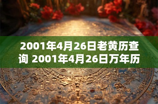 2001年4月26日老黄历查询 2001年4月26日万年历黄道吉日