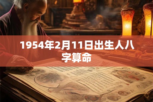 1954年2月11日出生人八字算命