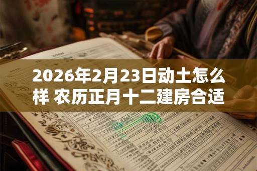 2026年2月23日动土怎么样 农历正月十二建房合适吗 2026年2月23日动土怎么样 农历正月十二建房合适吗