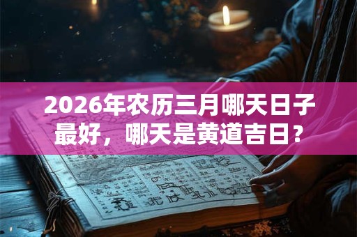 2026年农历三月哪天日子最好，哪天是黄道吉日？