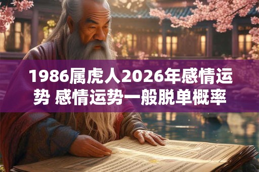 1986属虎人2026年感情运势 感情运势一般脱单概率不高 1986属虎人2026年感情运势 感情运势一般脱单概率不高