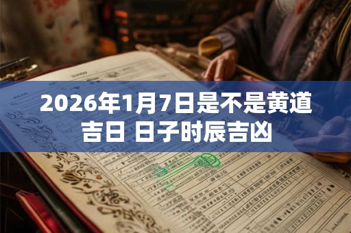 2026年1月7日是不是黄道吉日 日子时辰吉凶
