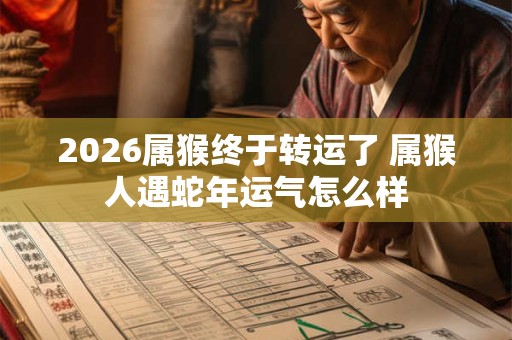 2026属猴终于转运了 属猴人遇蛇年运气怎么样 2026属猴终于转运了 属猴人遇蛇年运气怎么样