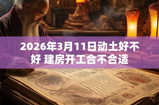 2026年3月11日动土好不好 建房开工合不合适