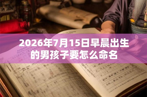 2026年7月15日早晨出生的男孩子要怎么命名 2026年7月15日早晨出生的男孩子要怎么命名
