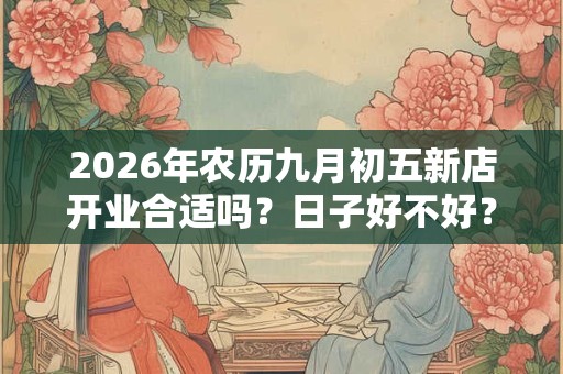 2026年农历九月初五新店开业合适吗?日子好不好? 2026年农历九月初五新店开业合适吗?日子好不好?