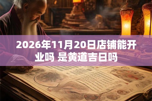 2026年11月20日店铺能开业吗 是黄道吉日吗 2026年11月20日店铺能开业吗 是黄道吉日吗