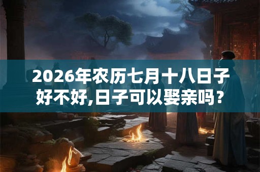2026年农历七月十八日子好不好,日子可以娶亲吗? 2026年农历七月十八日子好不好,日子可以娶亲吗?