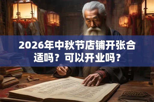 2026年中秋节店铺开张合适吗？可以开业吗？