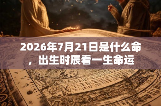 2026年7月21日是什么命，出生时辰看一生命运